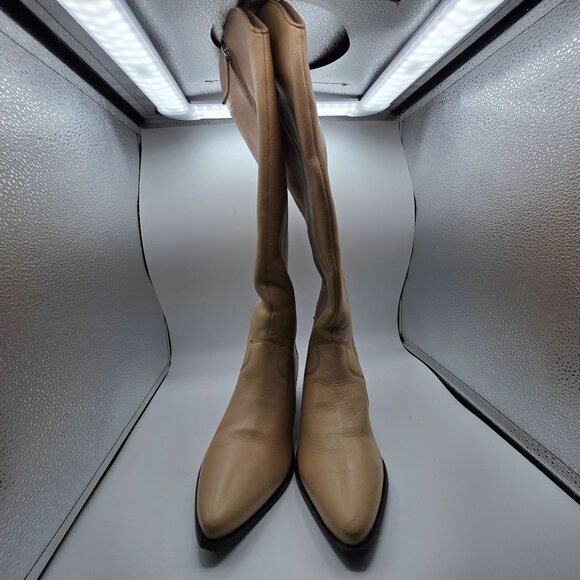 Journee Collection Pryse Wide Calf Womens Size 11 Tan Cowboy Western Boots - Picture 2 of 10